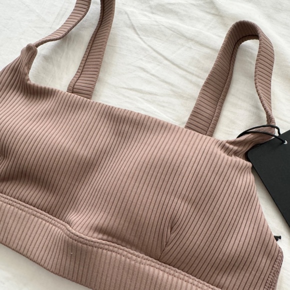 LOSANO Renew Rib Square Neck Bra Pine Bark XS - Picture 2 of 5